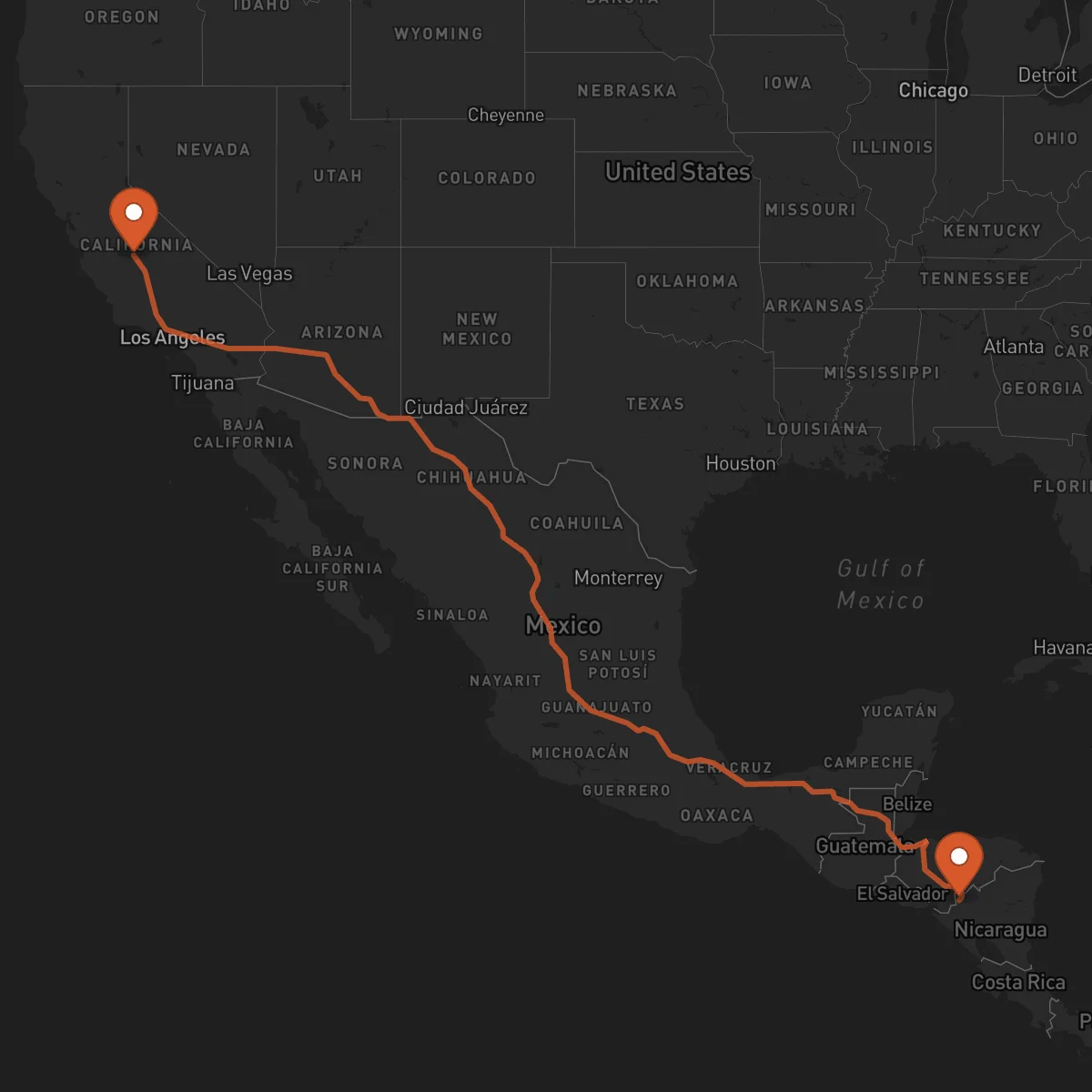 Ruta Fresno - Somoto