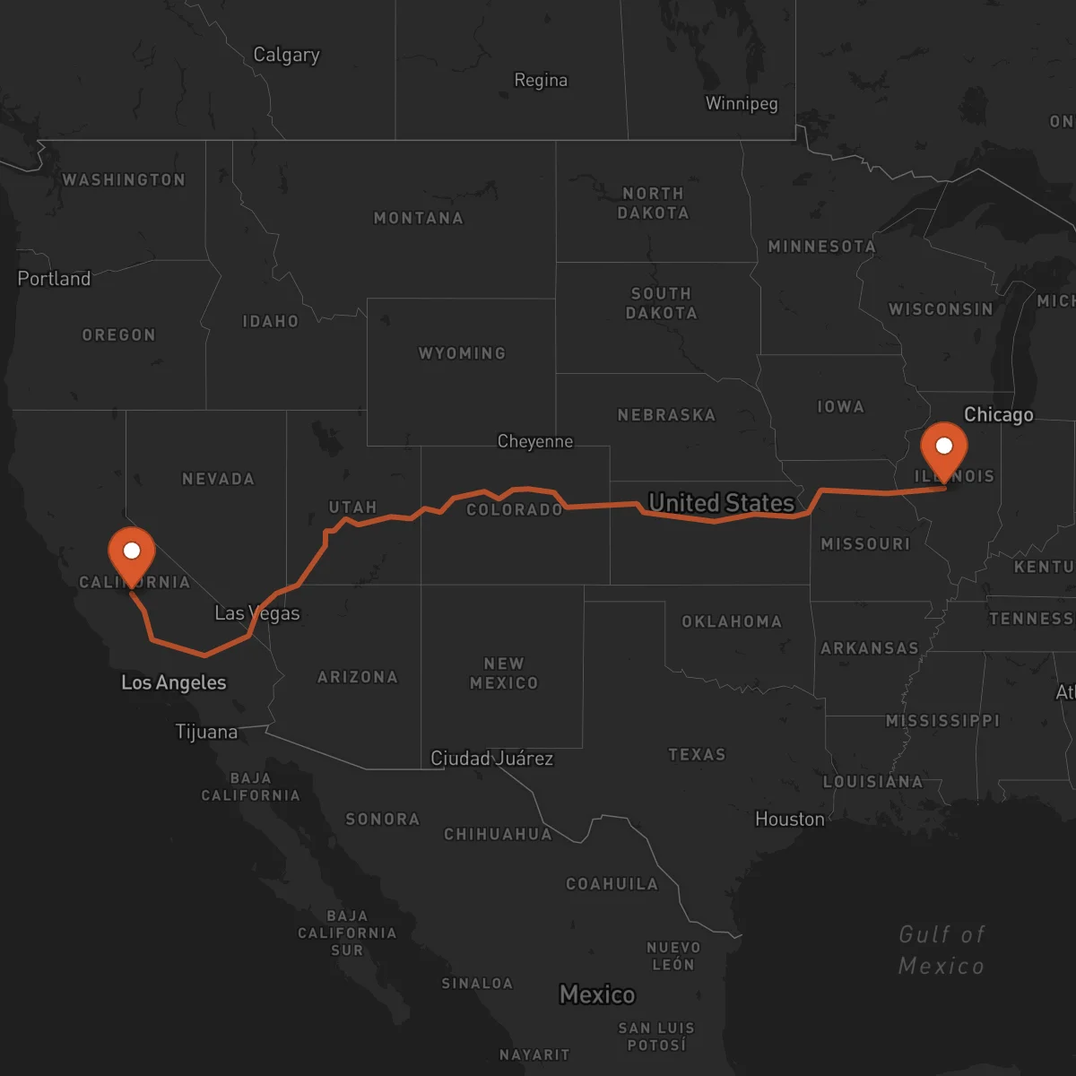 Ruta Fresno - Springfield