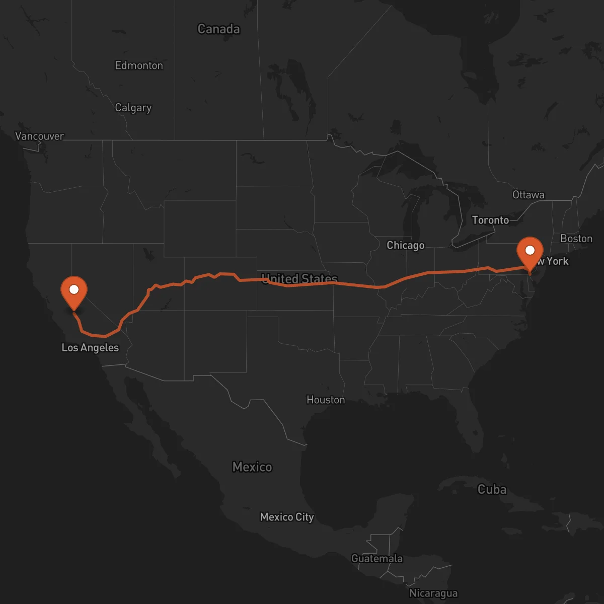 Ruta Fresno - Wilmington