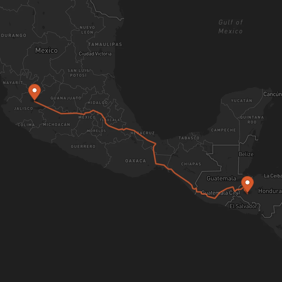 Ruta Guadalajara - Gracias