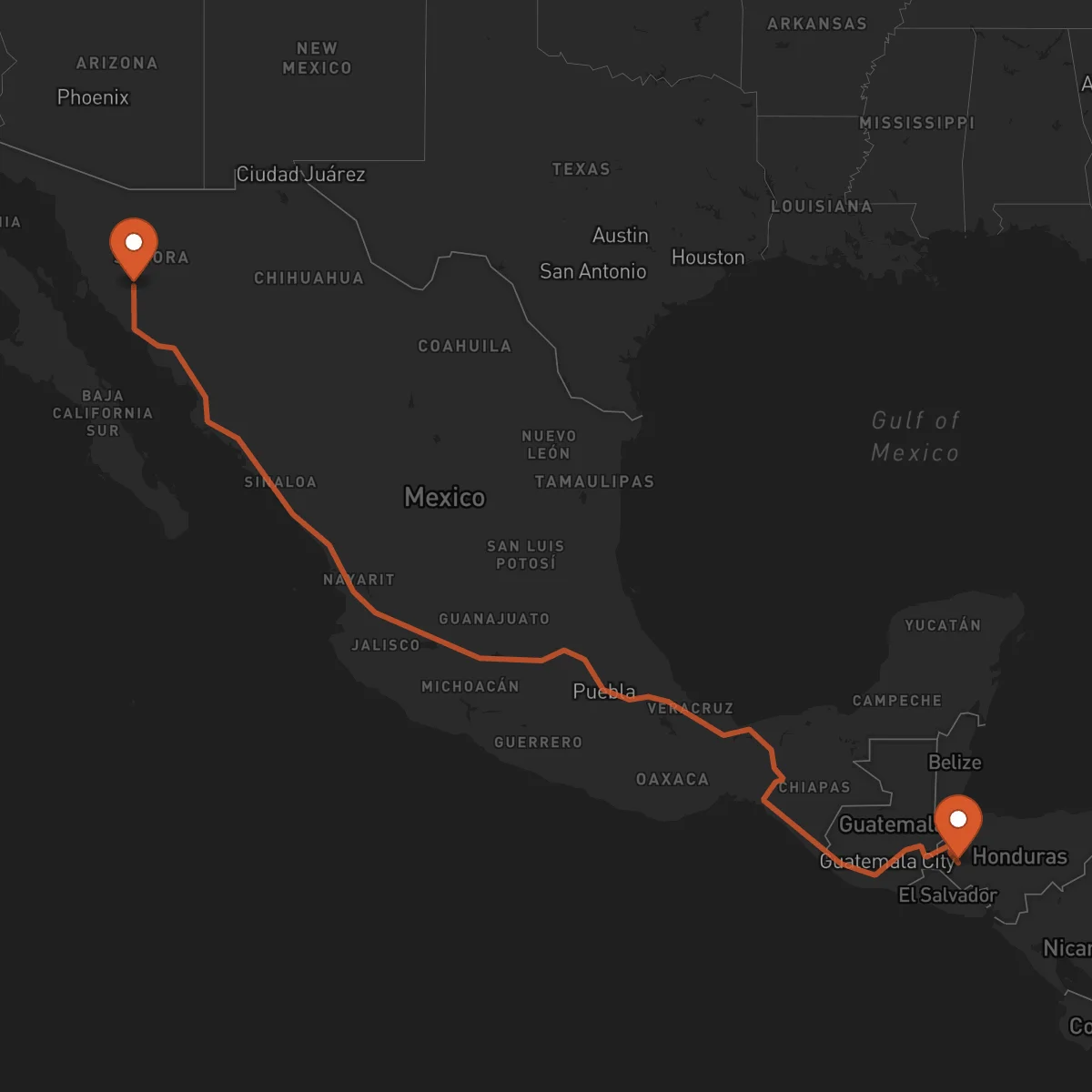 Ruta Hermosillo - Gracias