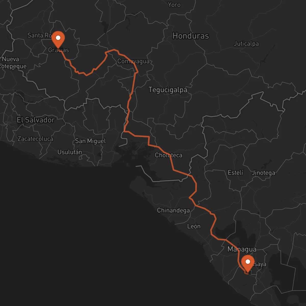 Ruta Gracias - Jinotepe