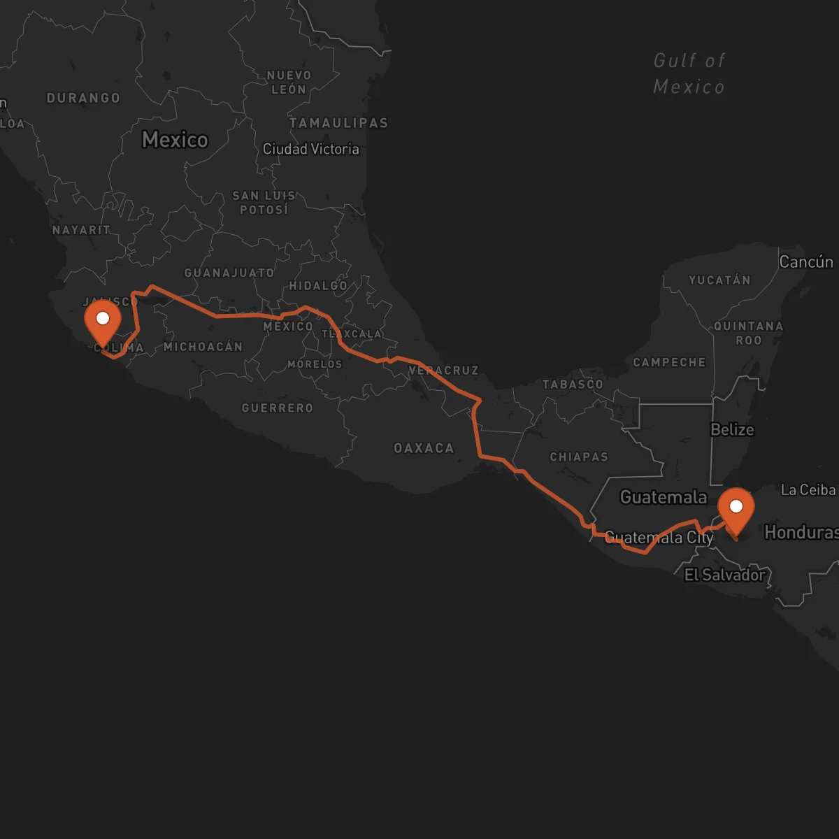 Ruta Manzanillo - Gracias