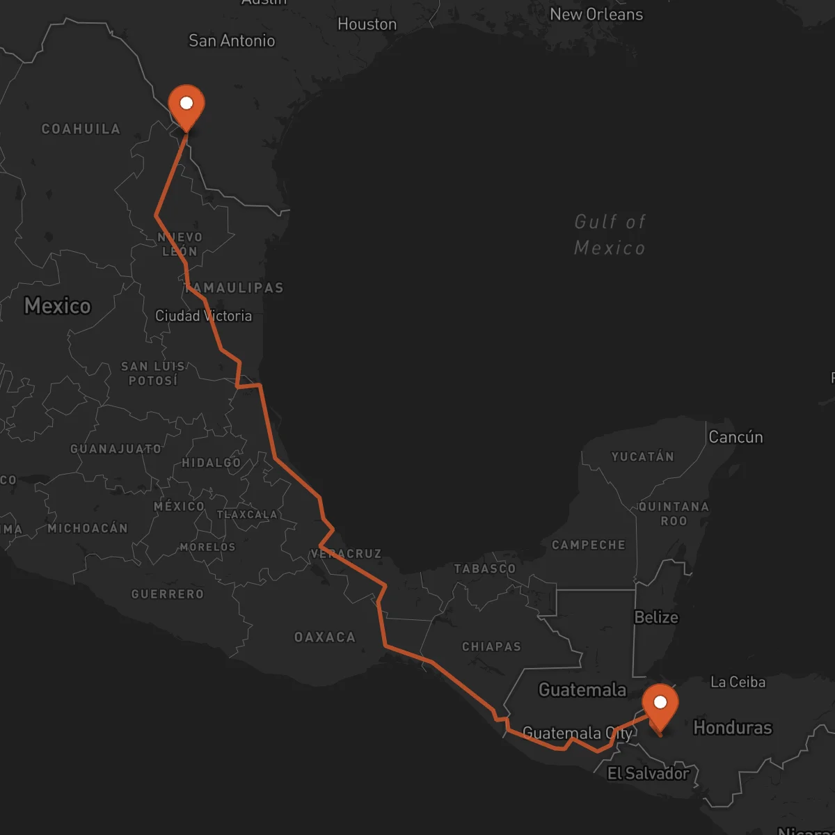 Ruta Gracias - Nuevo Laredo