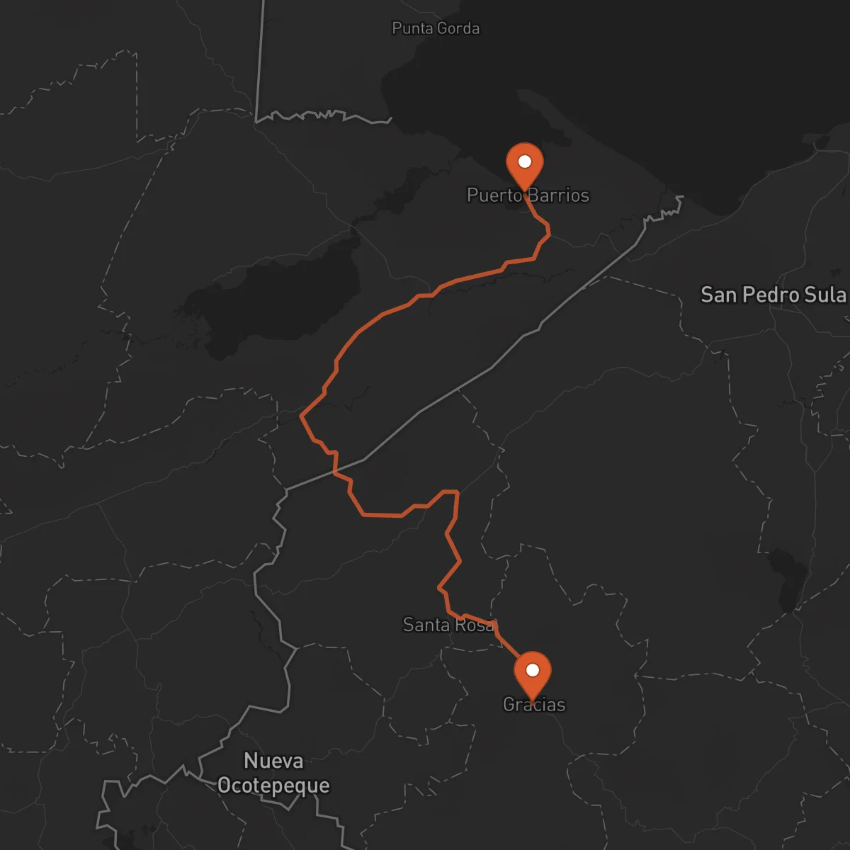 Ruta Gracias - Puerto Barrios