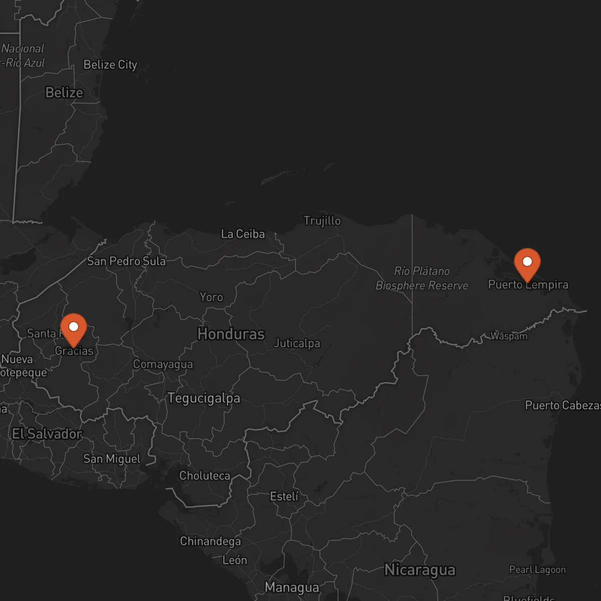 Ruta Puerto Lempira - Gracias