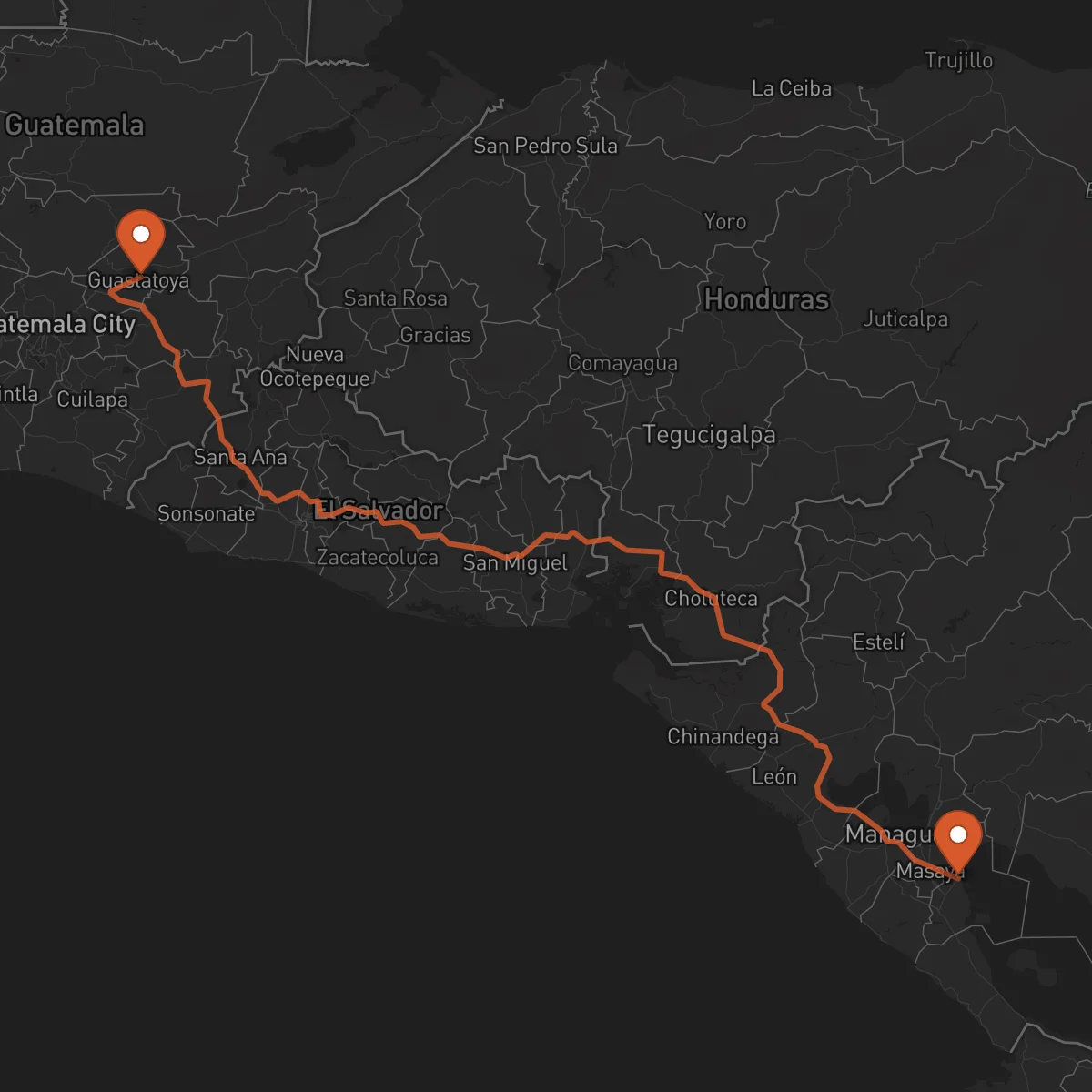 Ruta Granada - Guastatoya