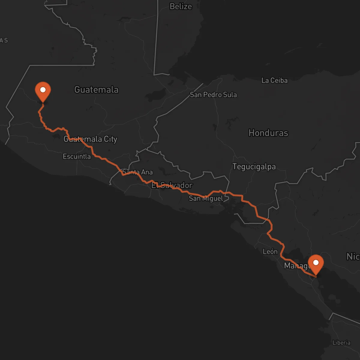 Ruta Granada - Huehuetenango