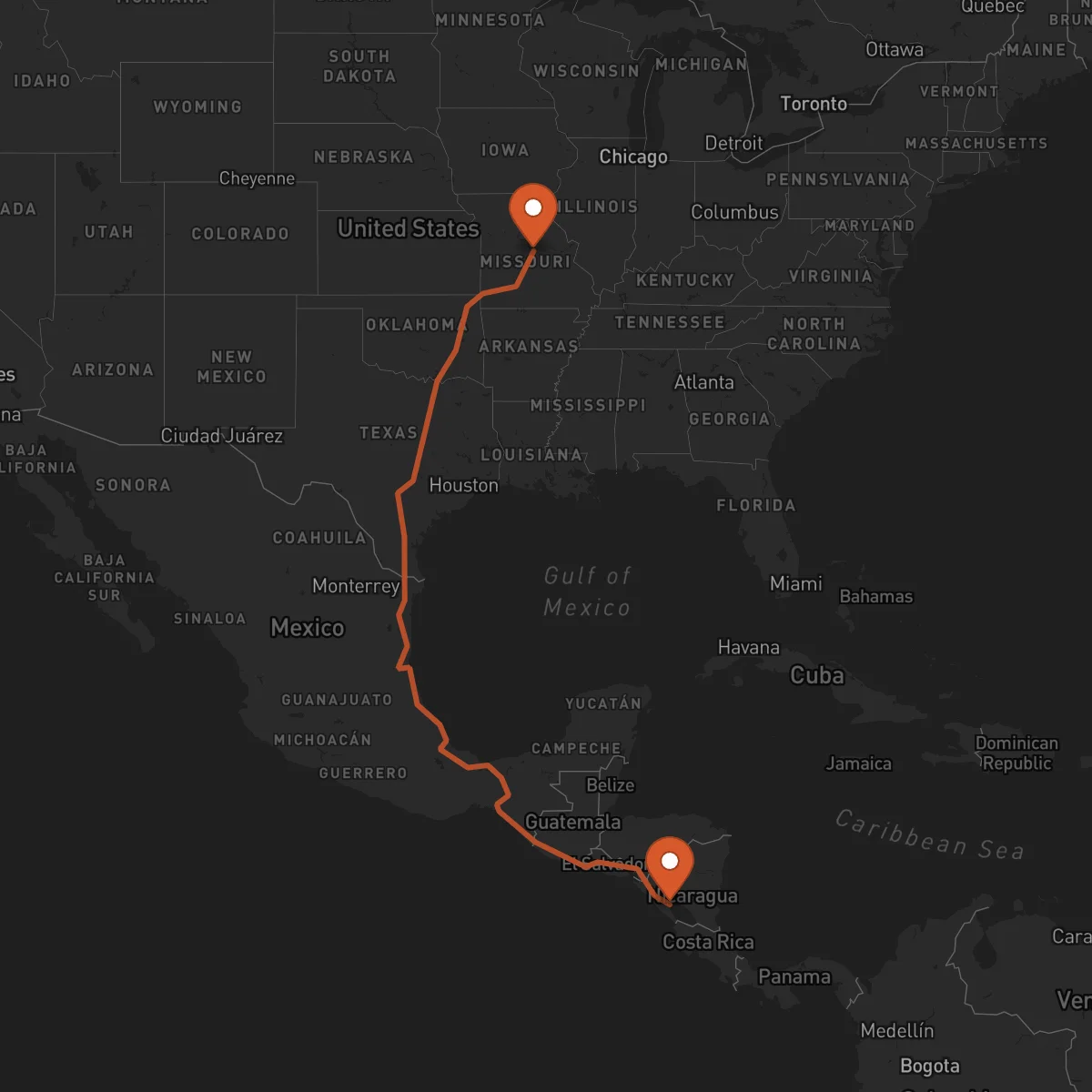 Ruta Granada - Jefferson City