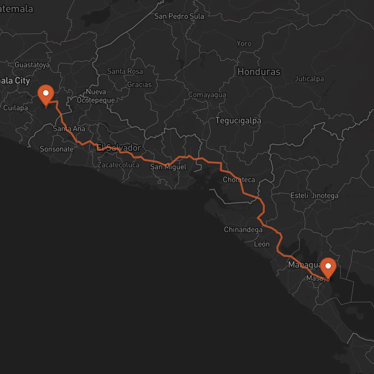 Ruta Granada - Jutiapa