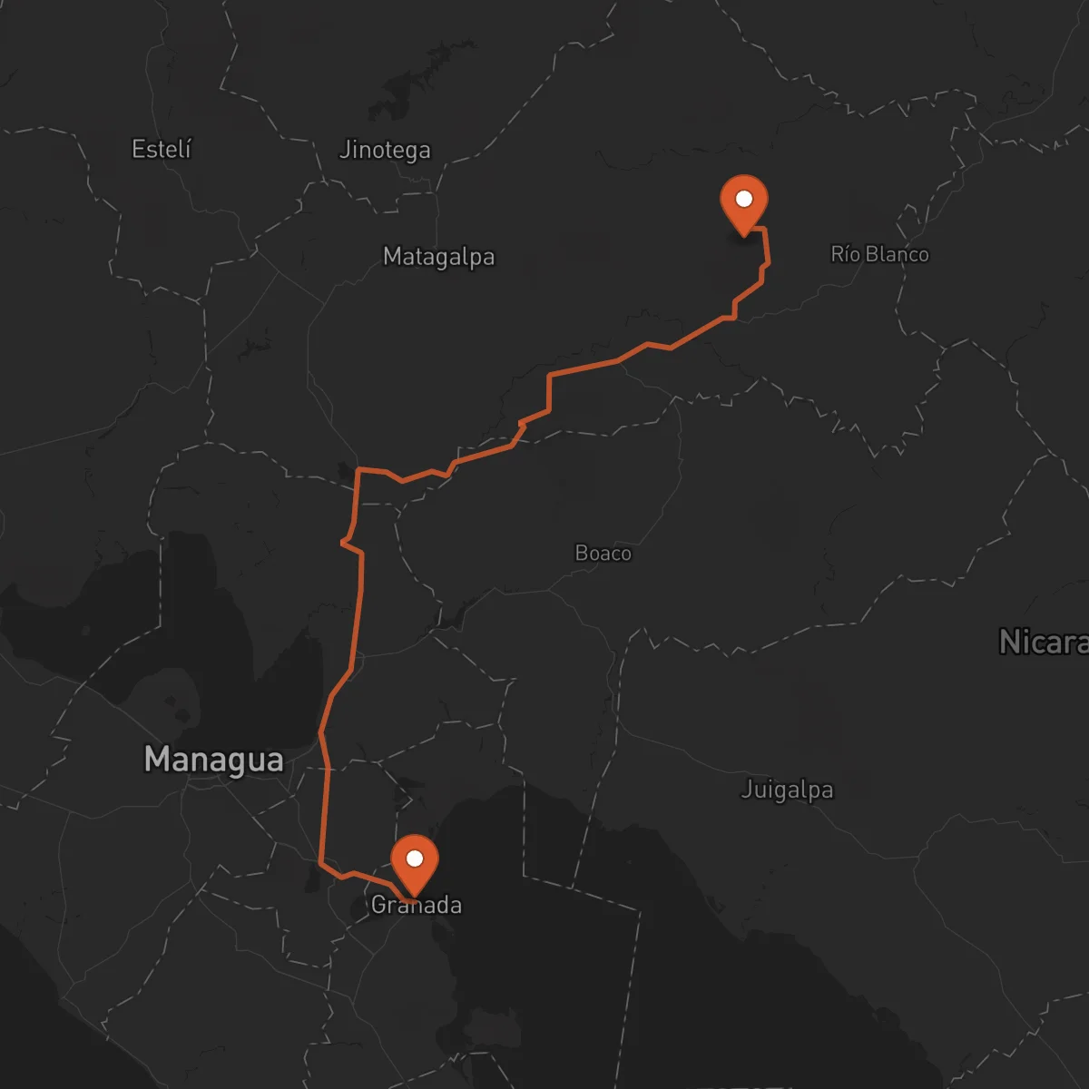 Ruta Granada - Matagalpa