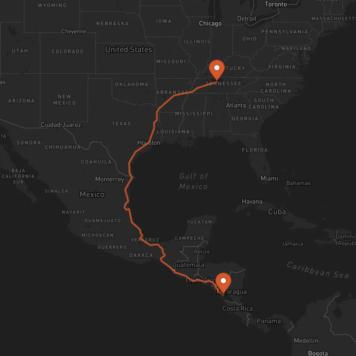 Ruta Granada - Nashville