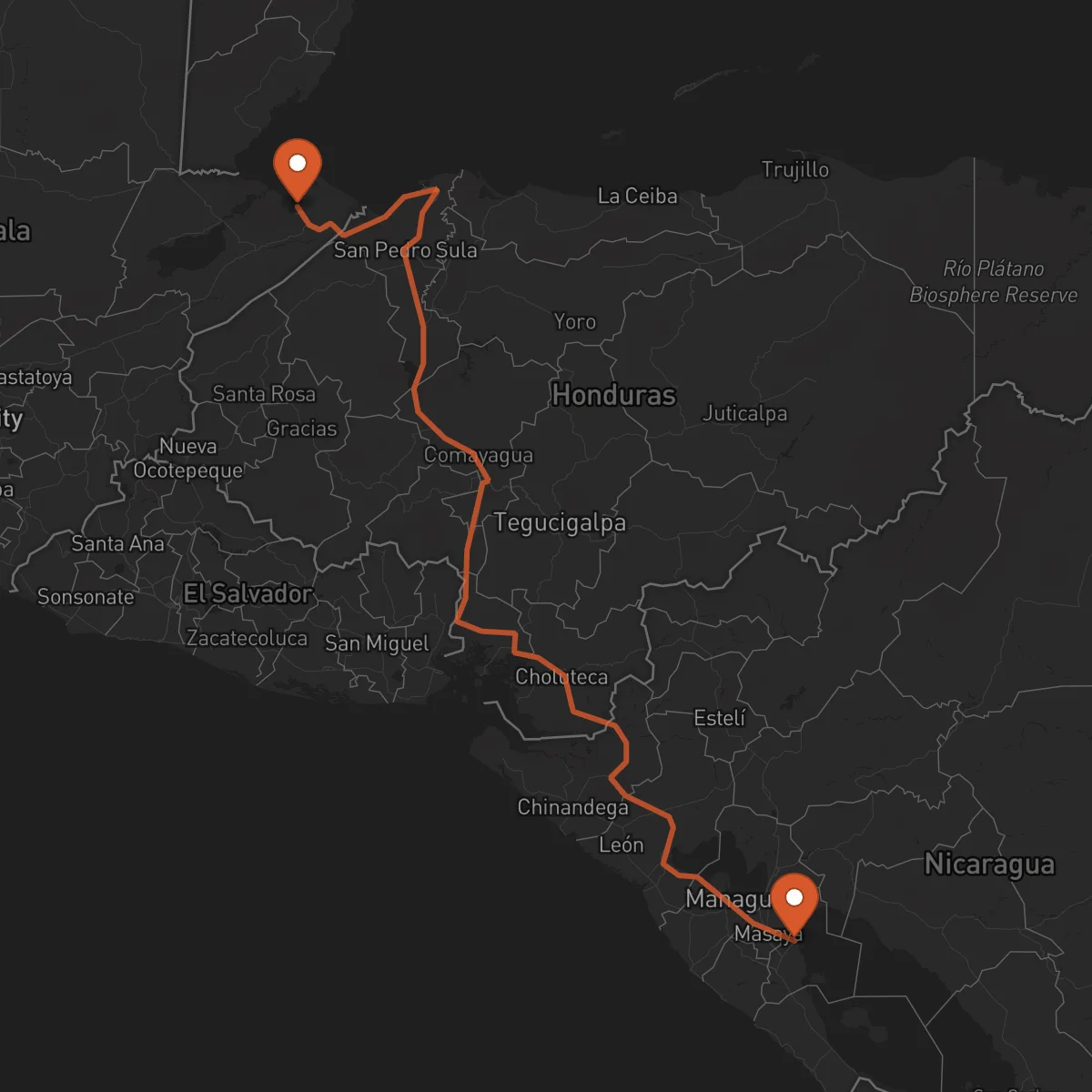 Ruta Granada - Puerto Barrios