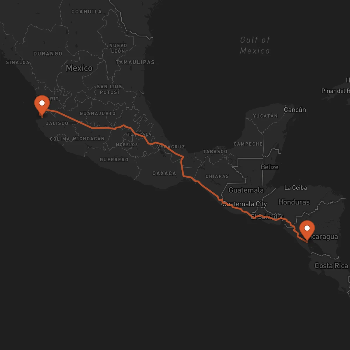 Ruta Granada - Puerto Vallarta