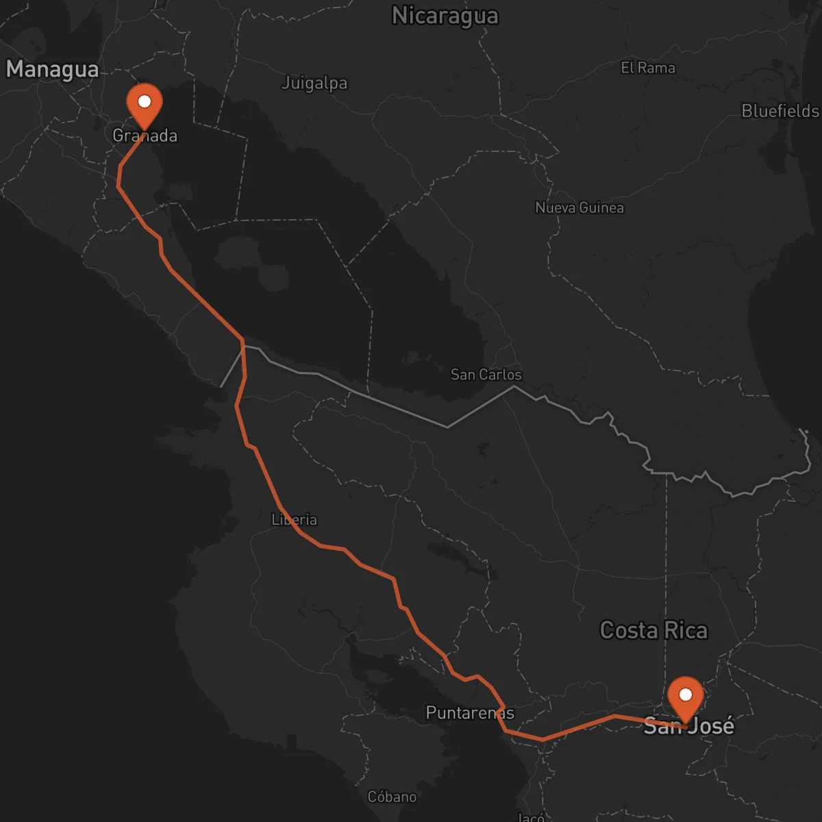 Ruta Granada - San José