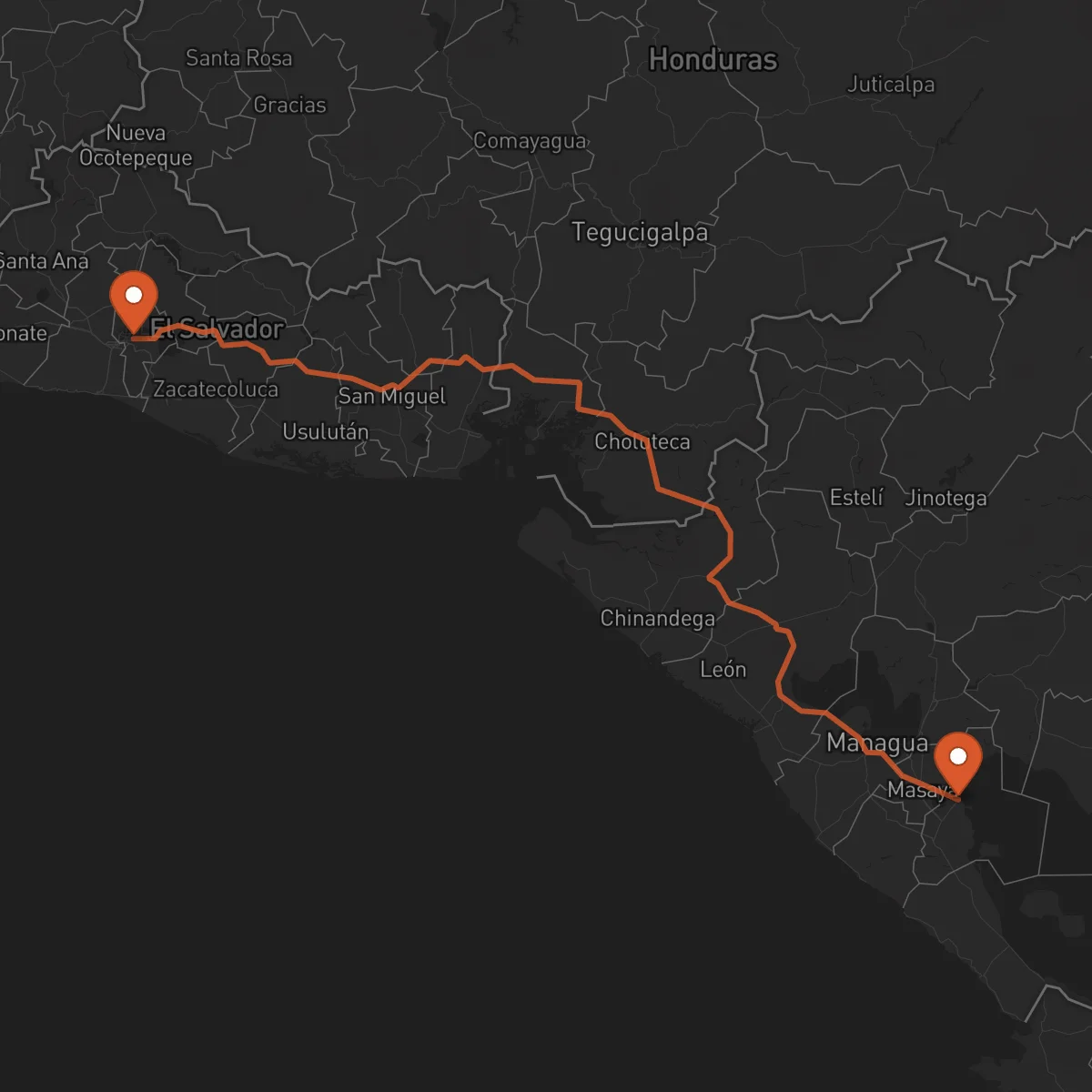 Ruta San Salvador - Granada