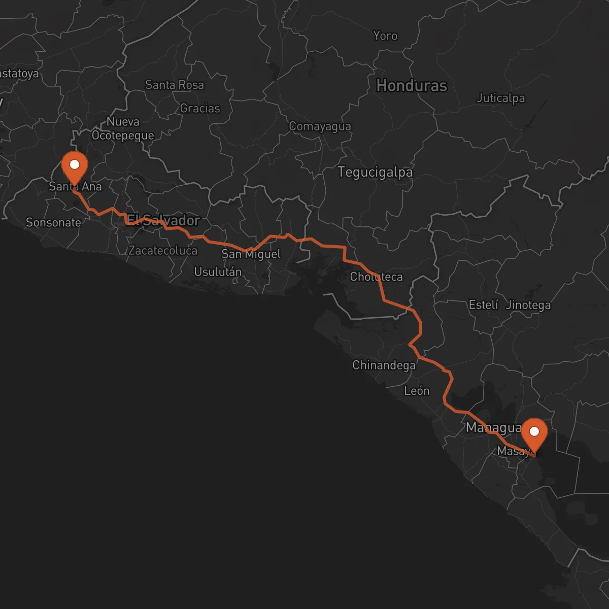 Ruta Granada - Santa Ana
