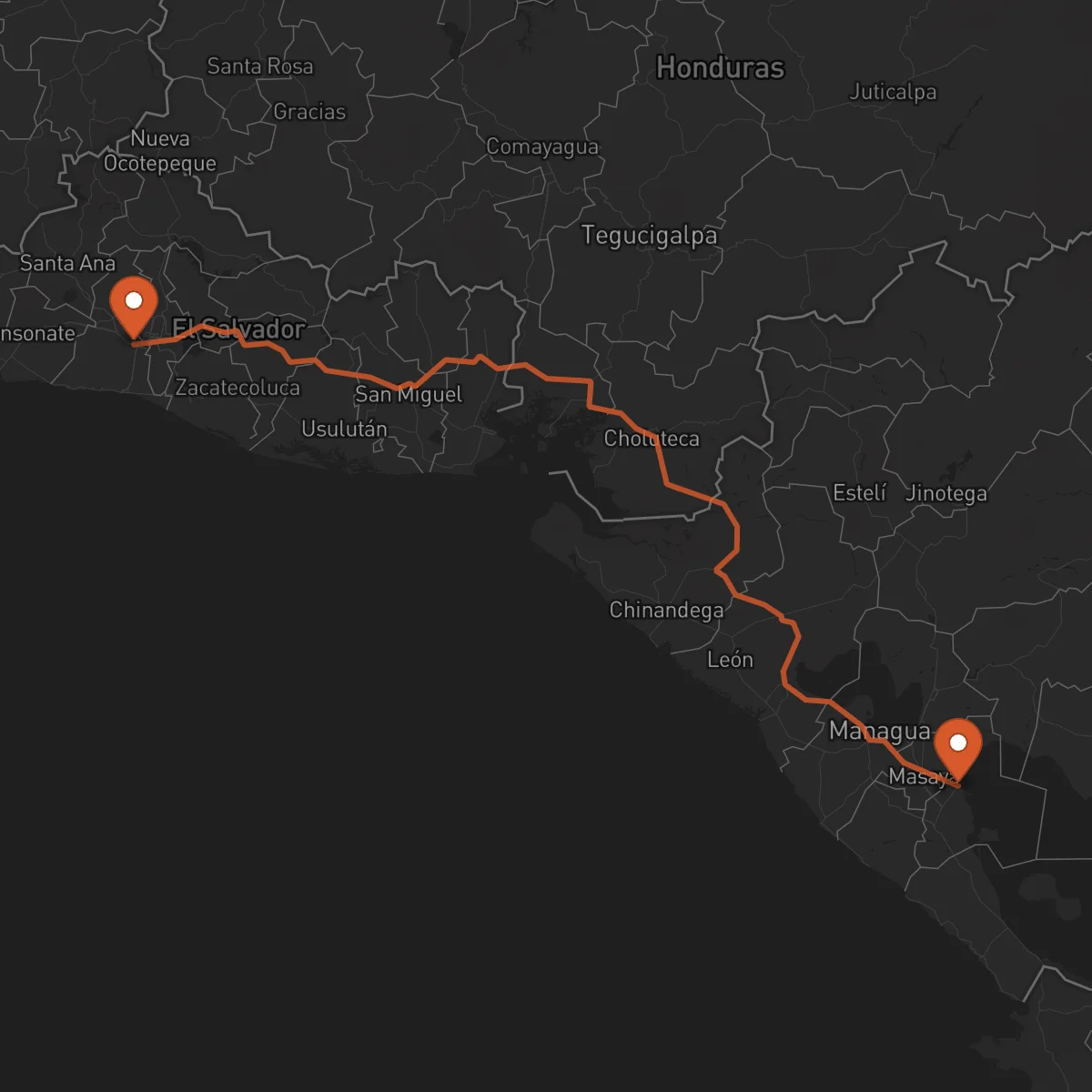 Ruta Granada - Santa Tecla