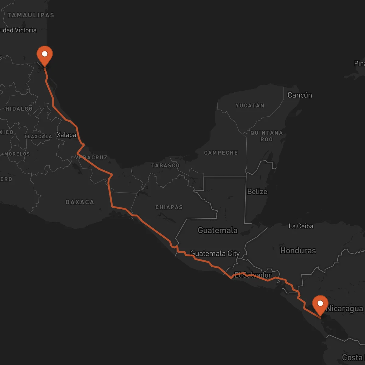 Ruta Tampico - Granada