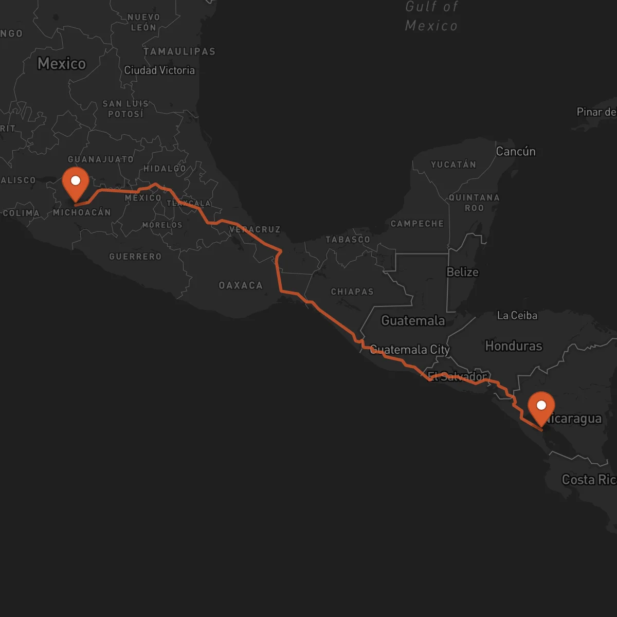 Ruta Uruapan - Granada