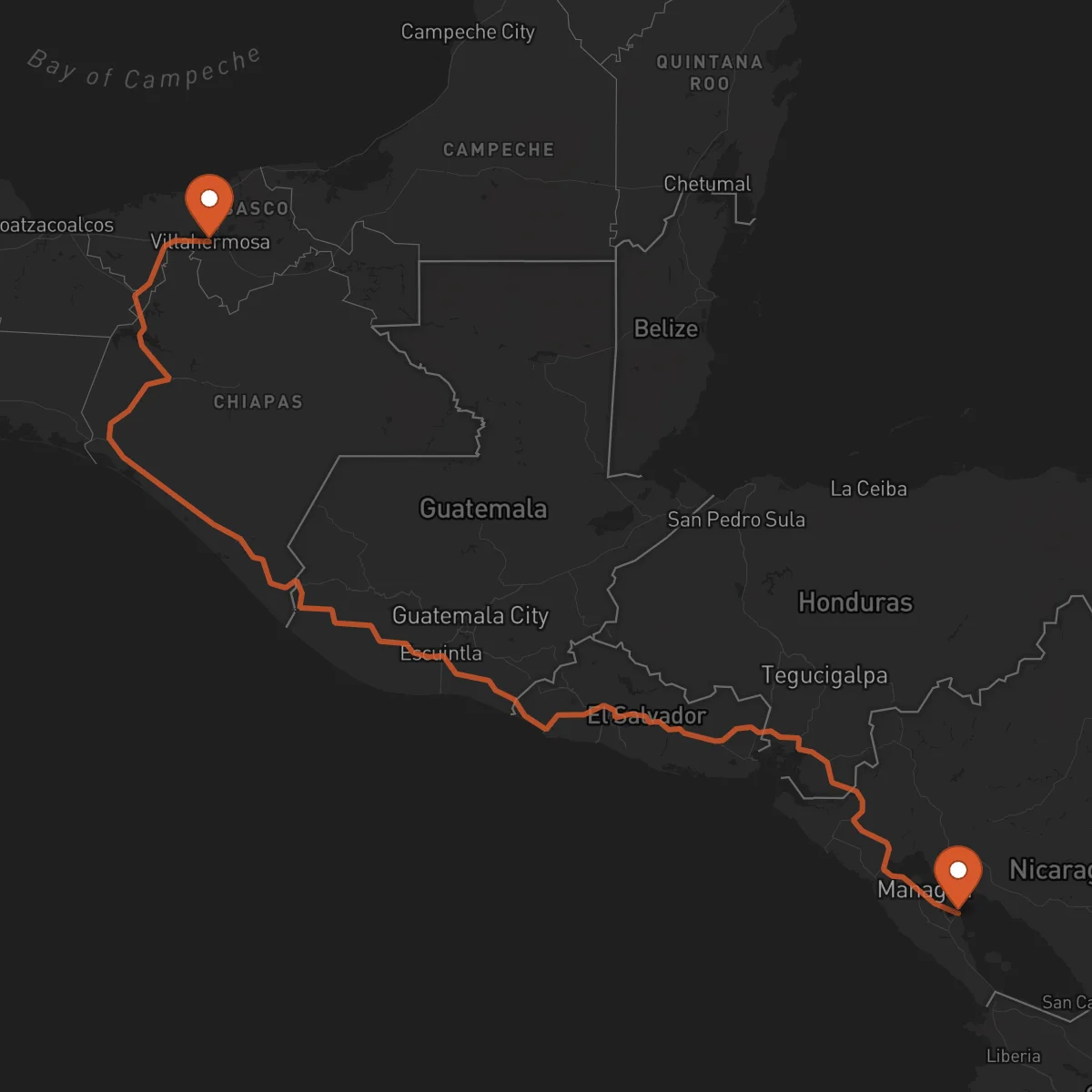 Ruta Villahermosa - Granada
