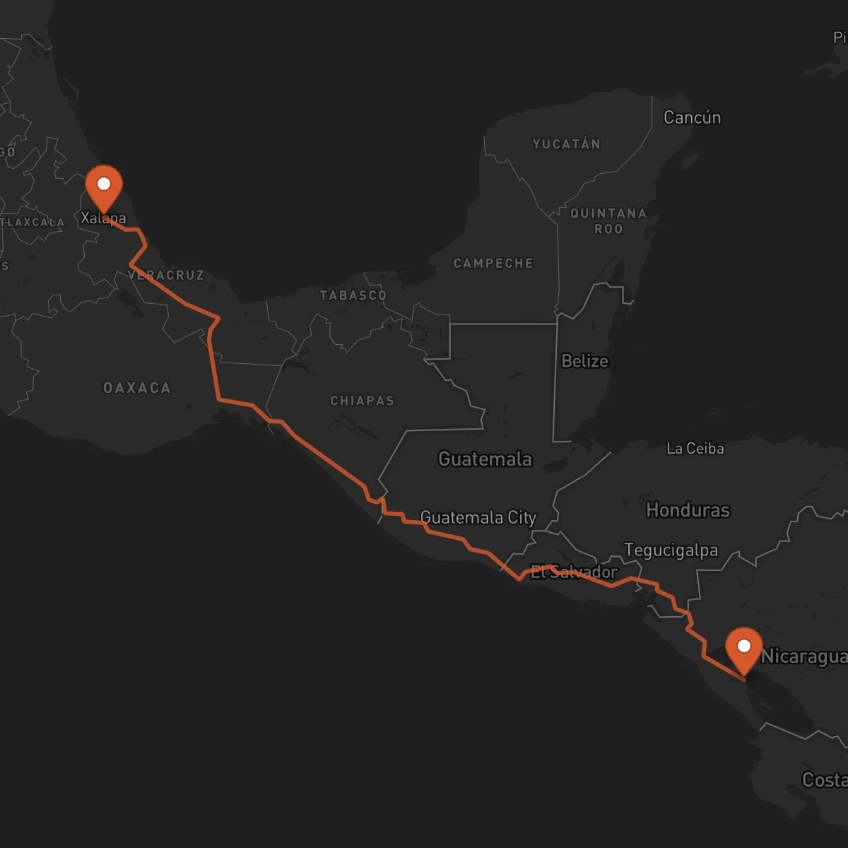 Ruta Granada - Xalapa