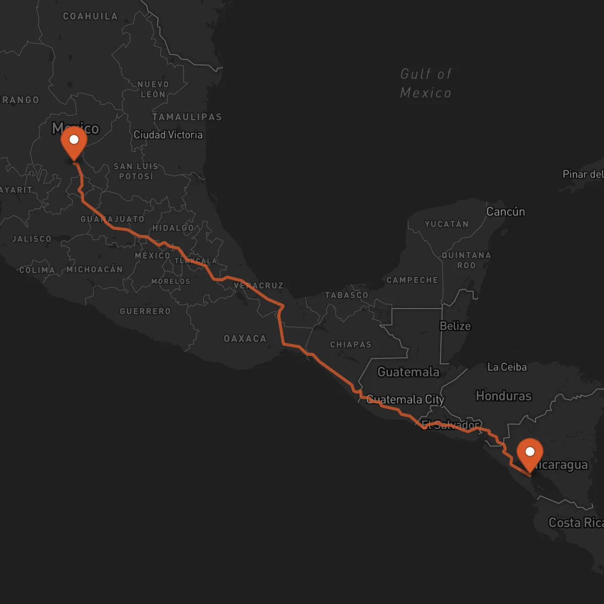 Ruta Granada - Zacatecas