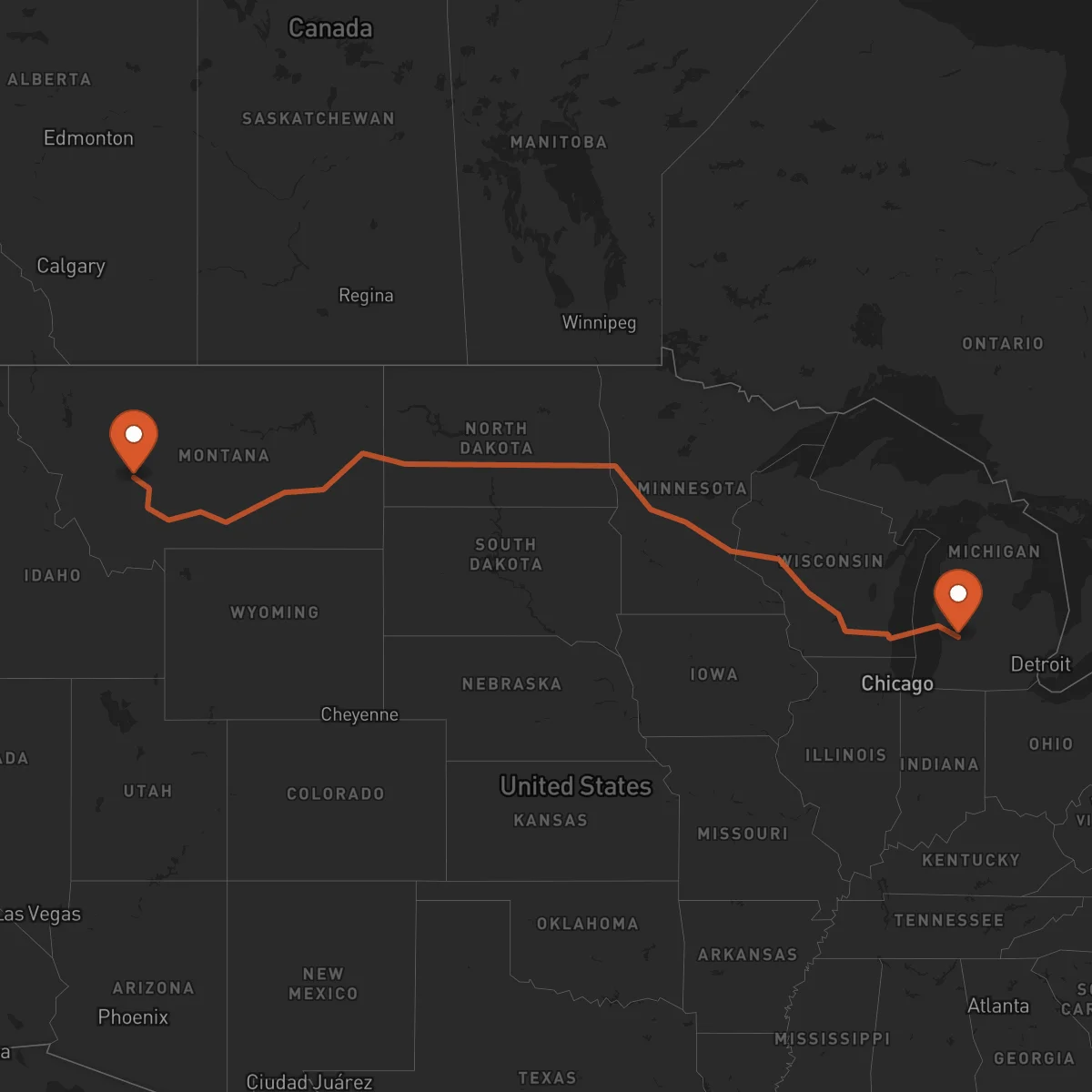Ruta Grand Rapids - Helena