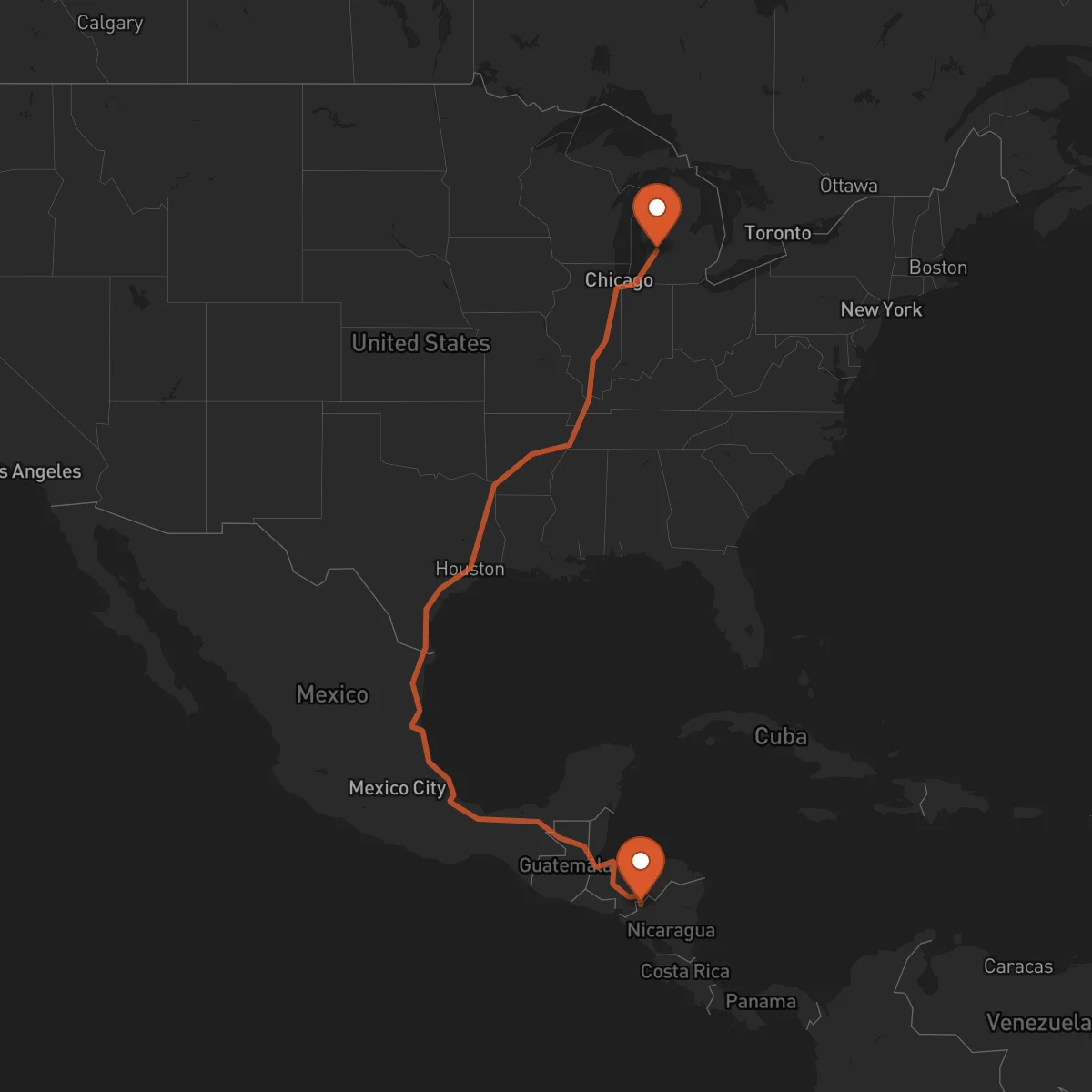 Ruta Ocotal - Grand Rapids