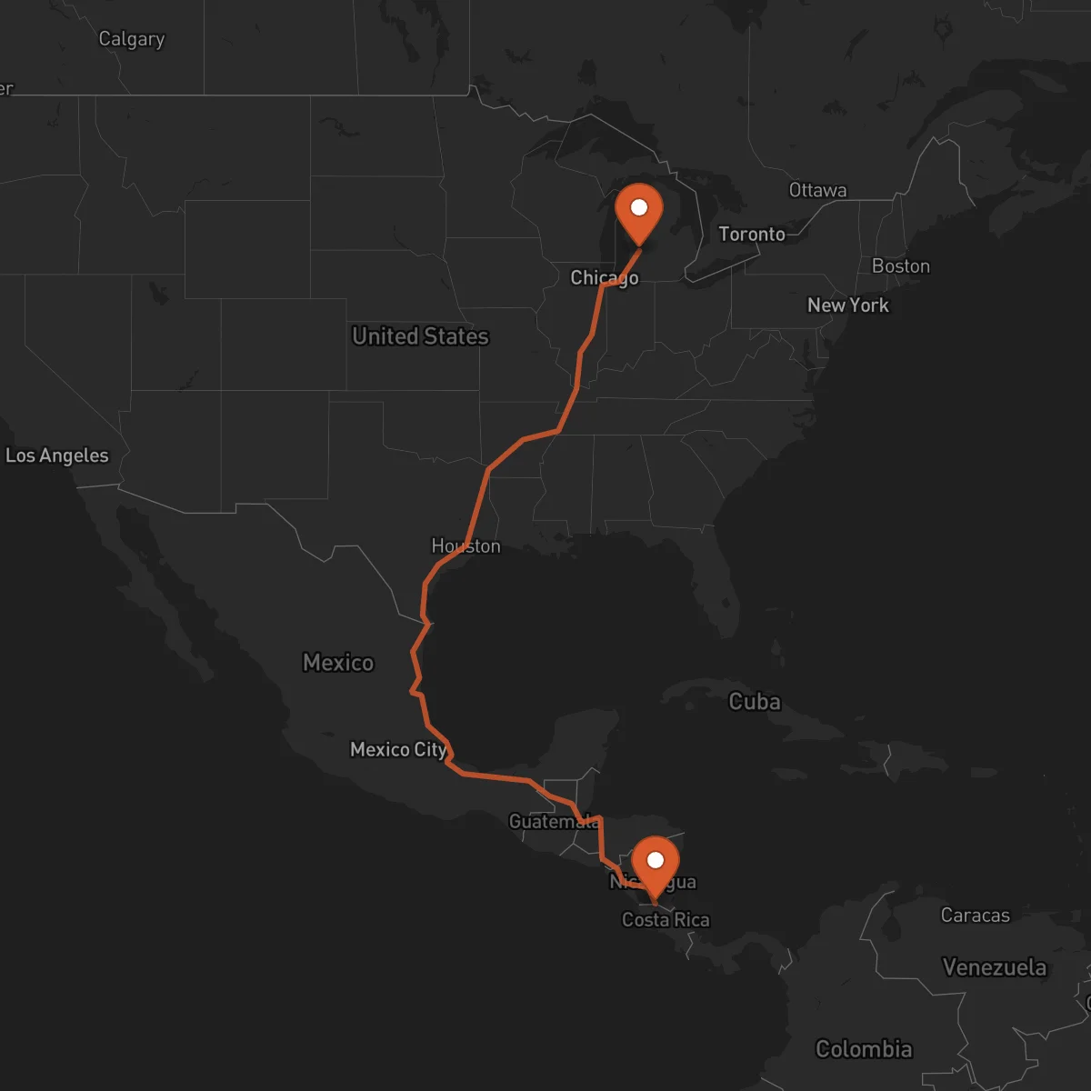 Ruta Grand Rapids - San Carlos