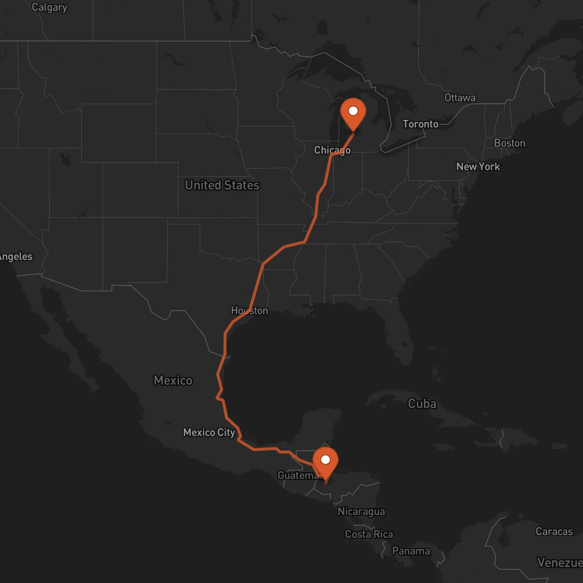Ruta Grand Rapids - Santa Bárbara