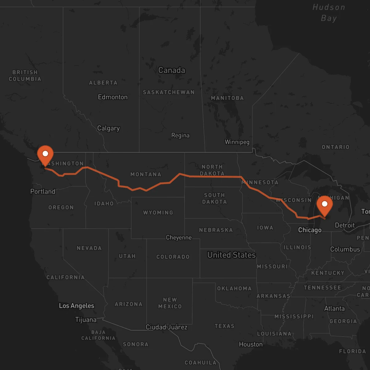 Ruta Grand Rapids - Seattle