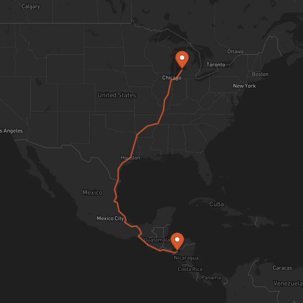 Ruta Grand Rapids - Somoto