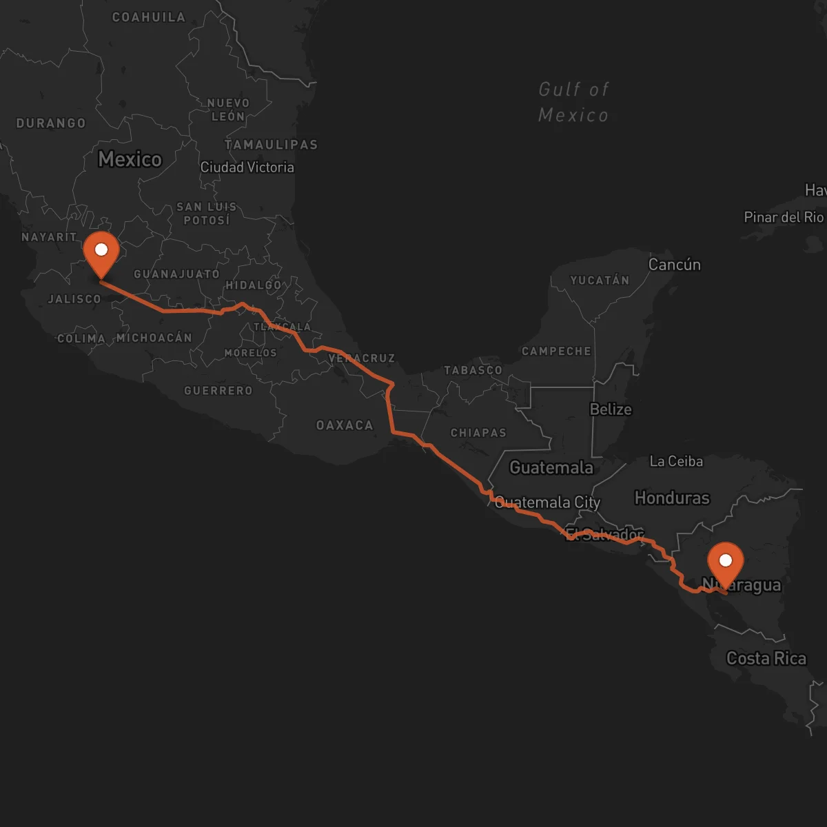 Ruta Juigalpa - Guadalajara