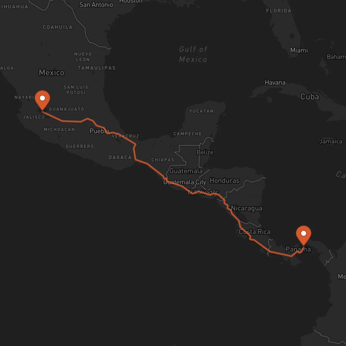 Ruta Guadalajara - La Chorrera