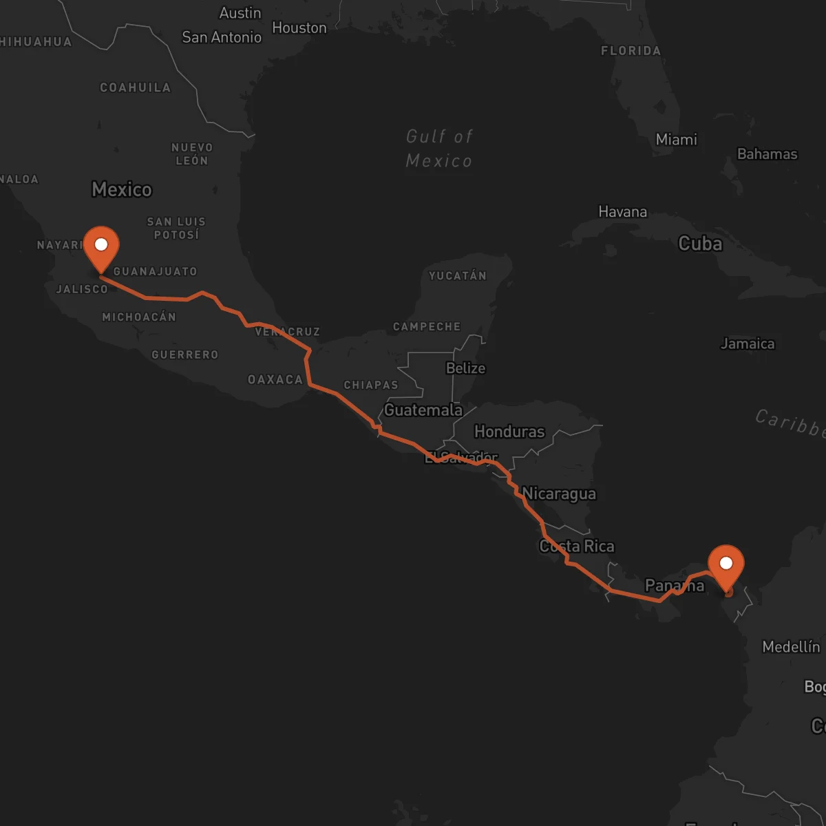 Ruta Guadalajara - La Palma