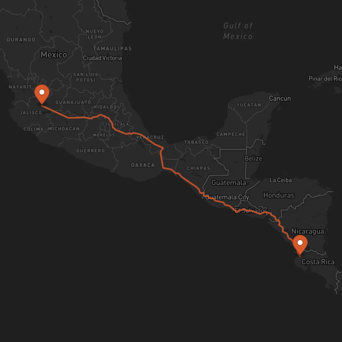 Ruta Guadalajara - Liberia