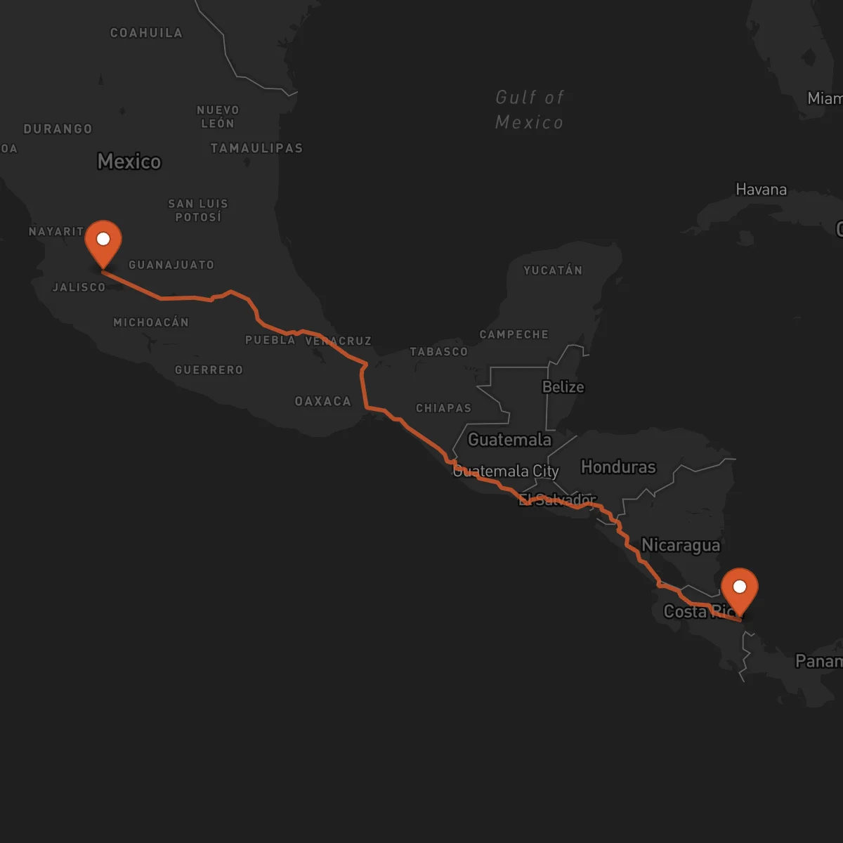 Ruta Guadalajara - Limón