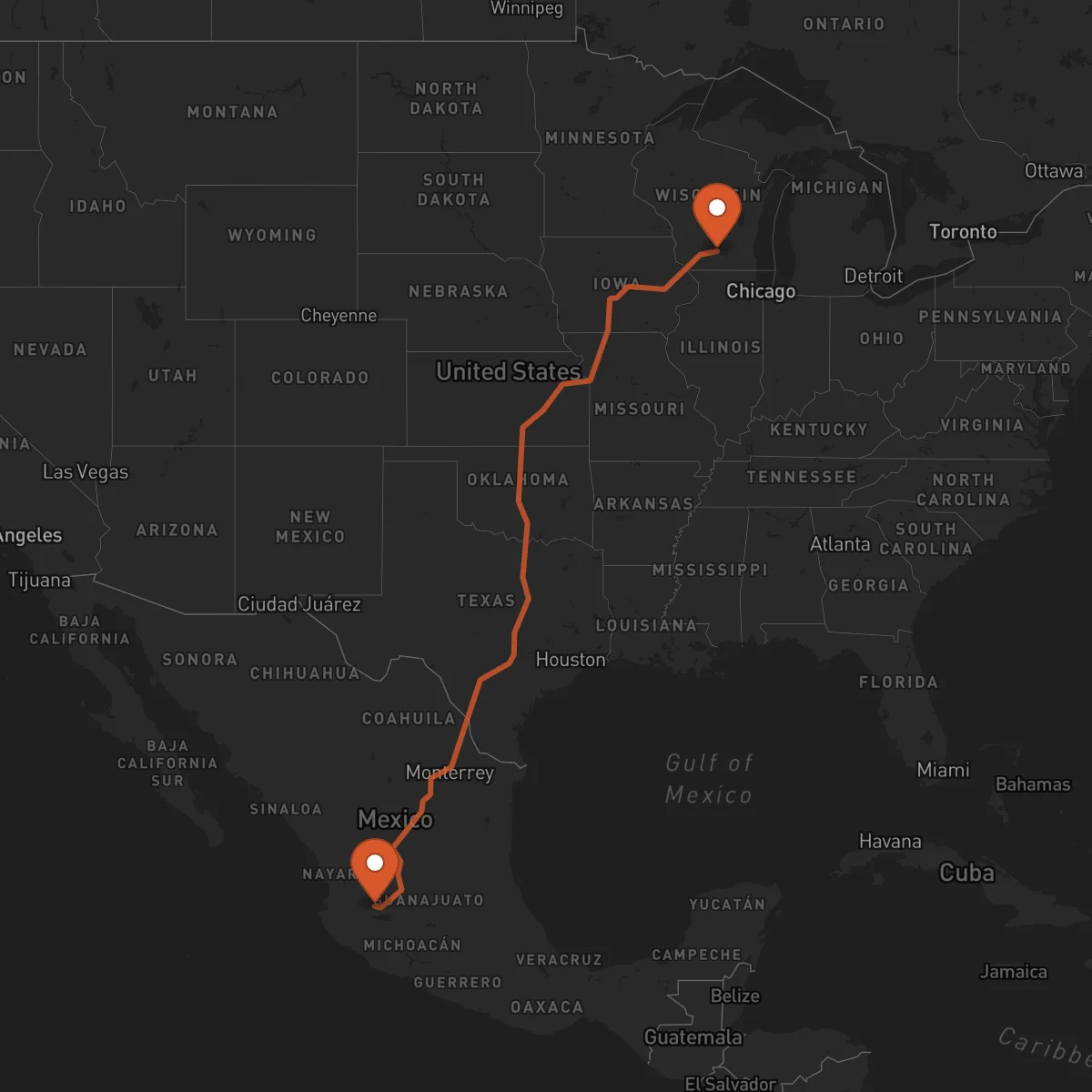 Ruta Guadalajara - Madison