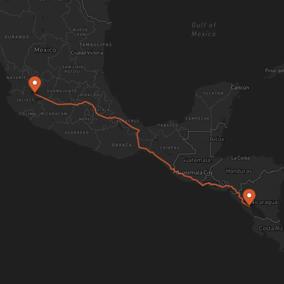 Ruta Guadalajara - Masaya