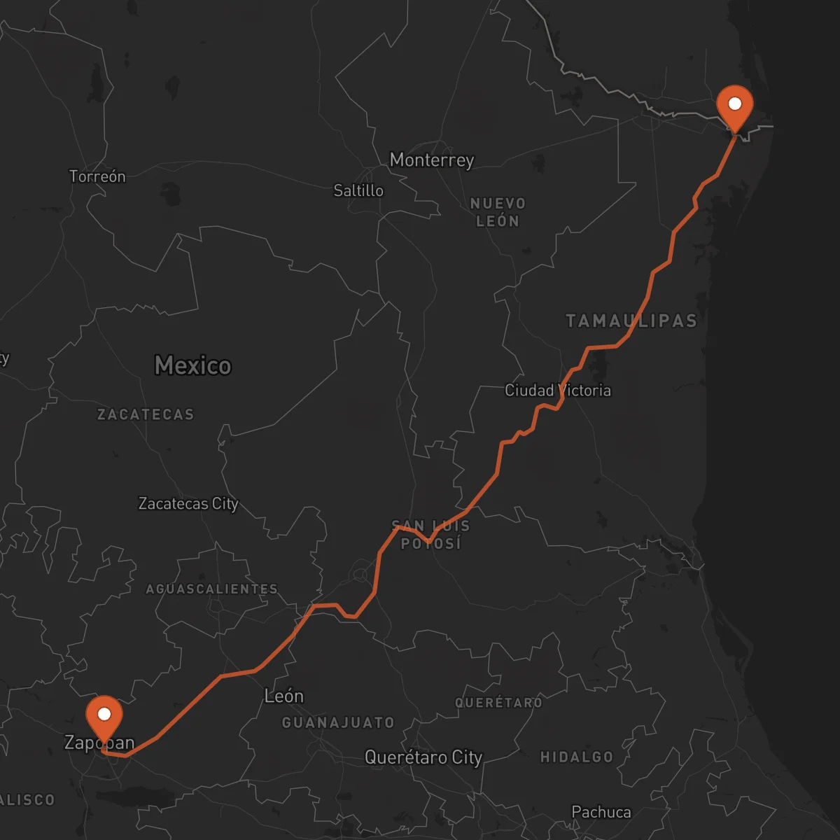 Ruta Guadalajara - Matamoros