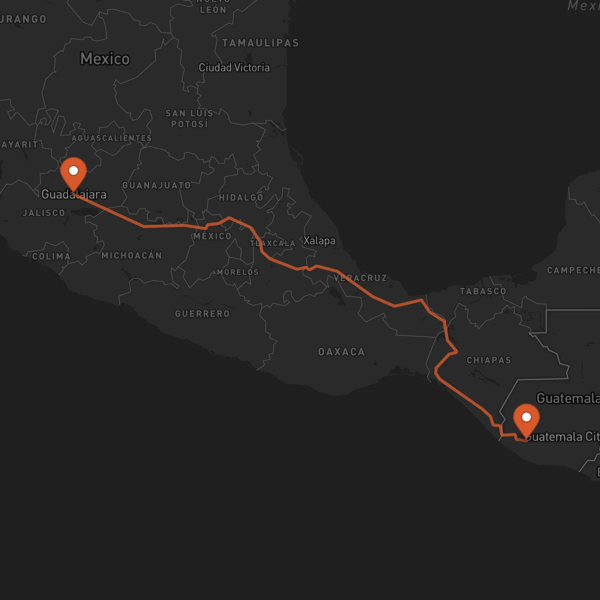 Ruta Mazatenango - Guadalajara