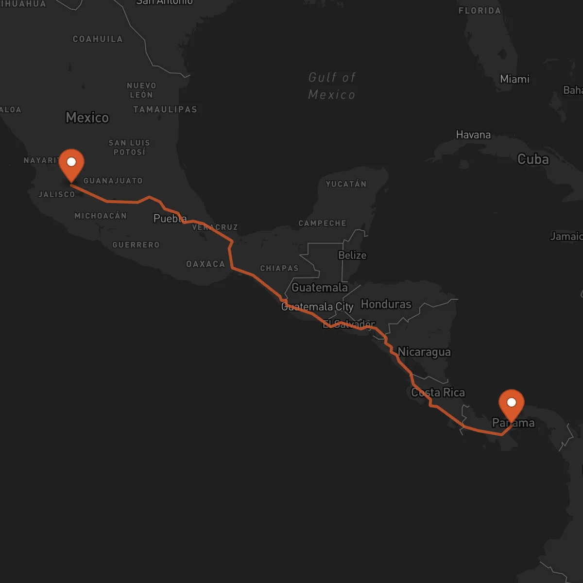 Ruta Guadalajara - Penonomé