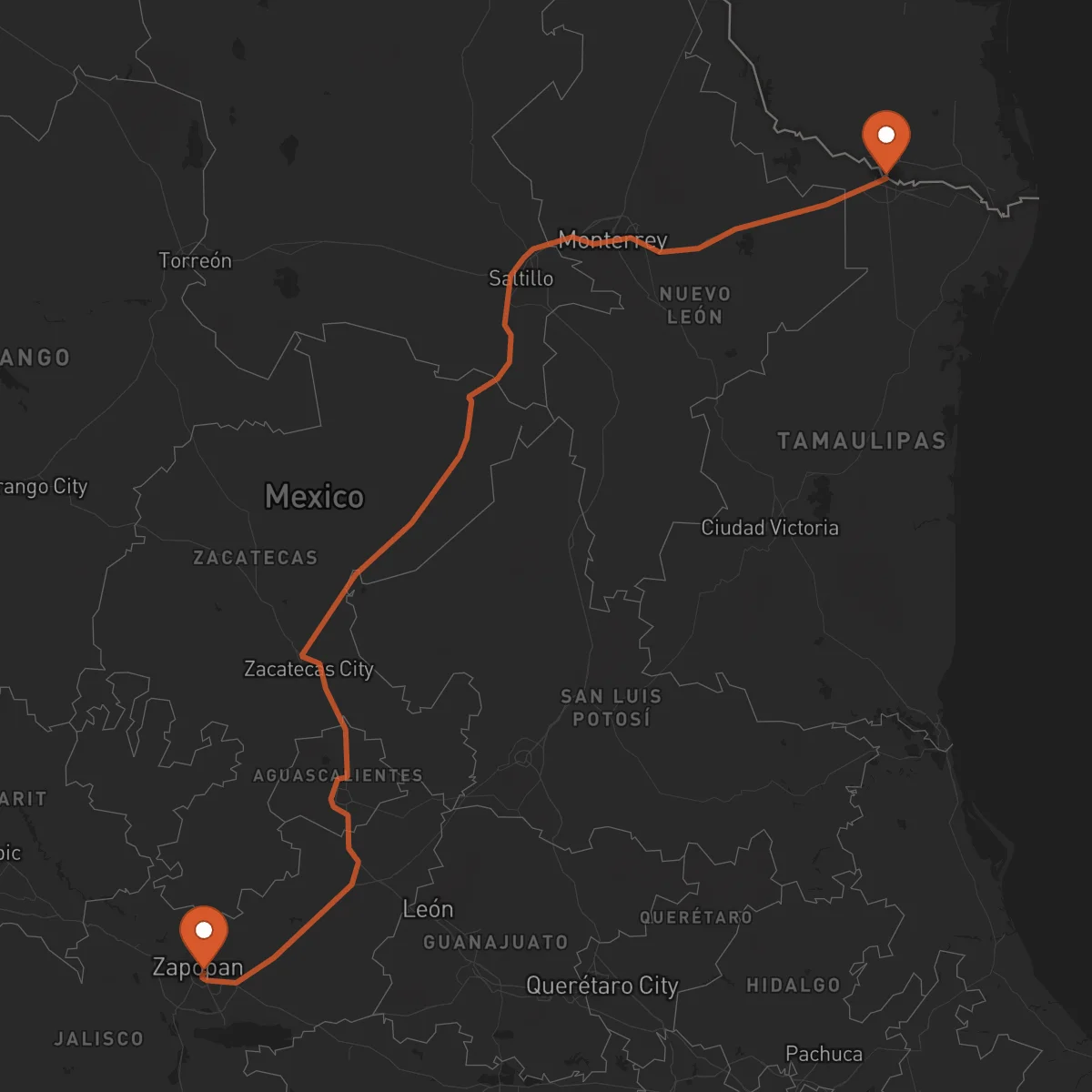 Ruta Reynosa - Guadalajara