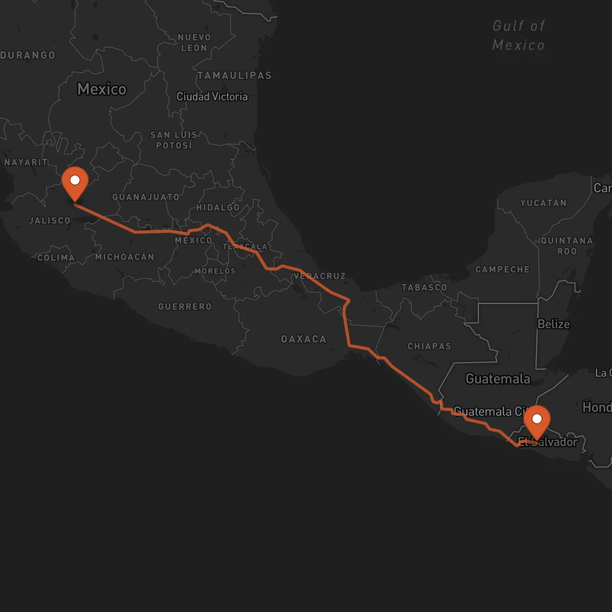 Ruta Guadalajara - San Salvador