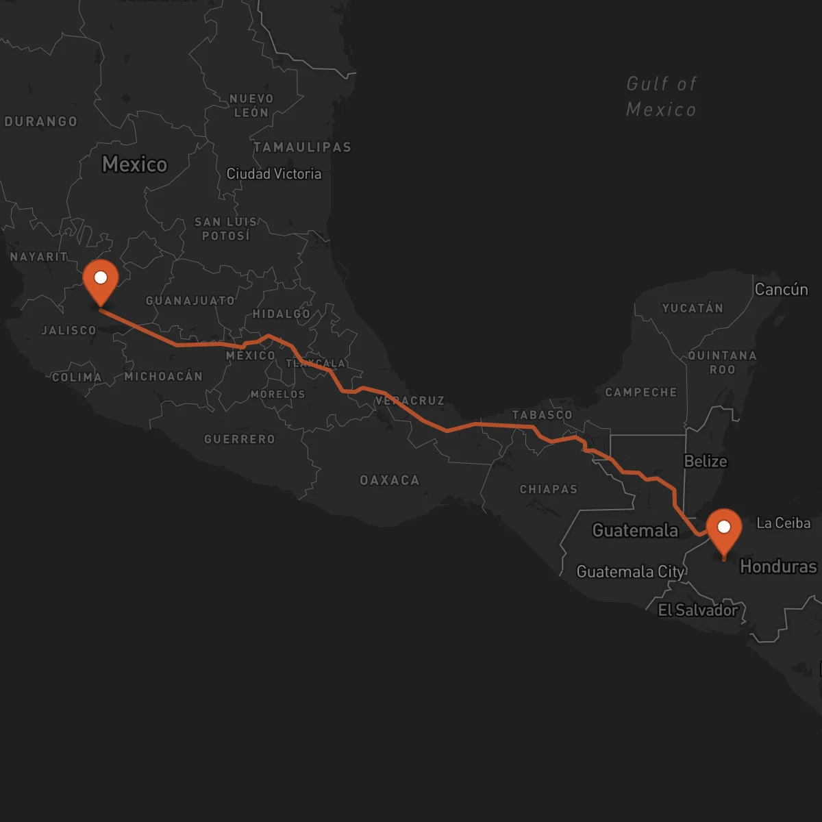 Ruta Guadalajara - Santa Bárbara