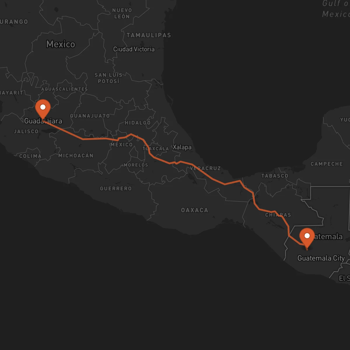 Ruta Guadalajara - Santa Cruz del Quiché