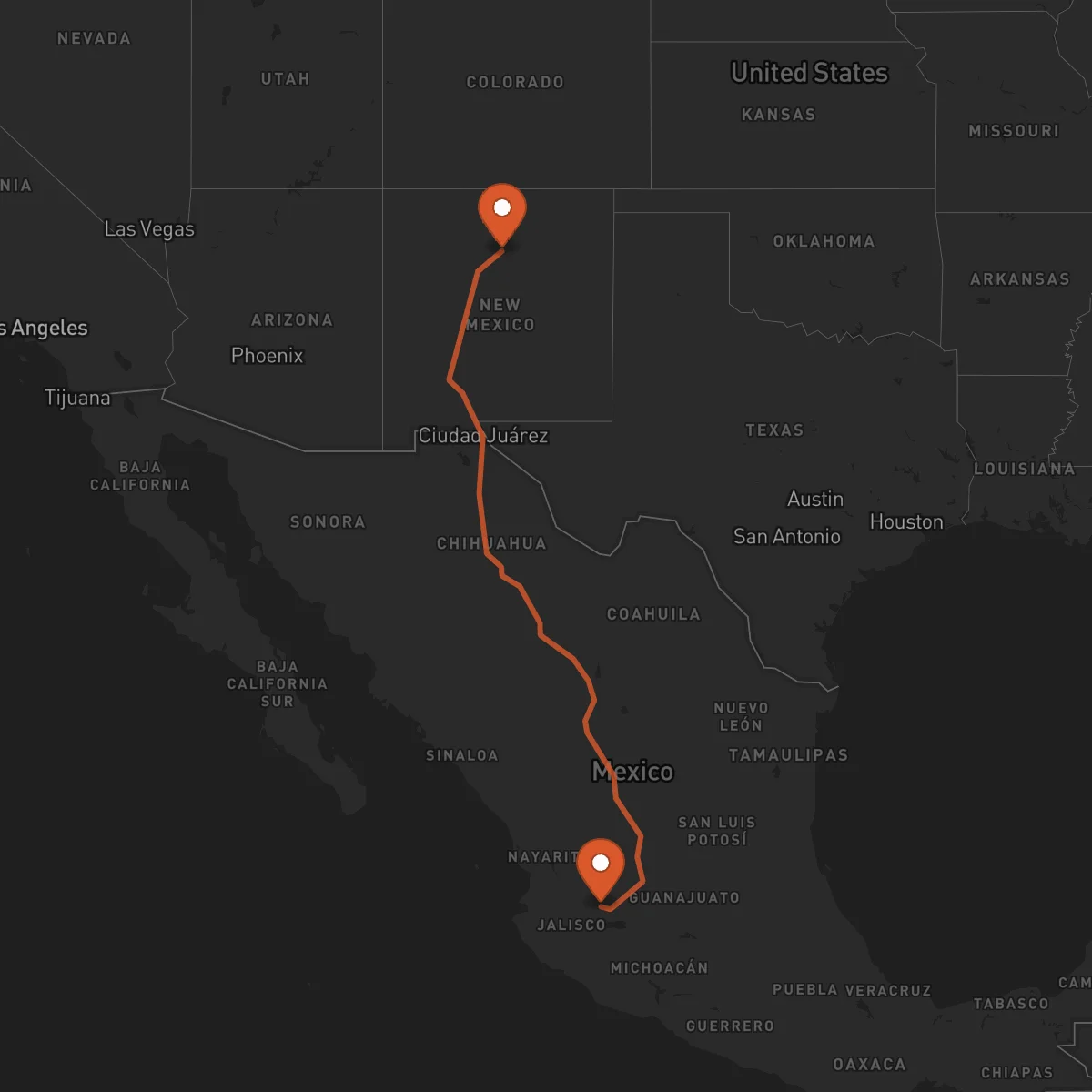 Ruta Guadalajara - Santa Fe