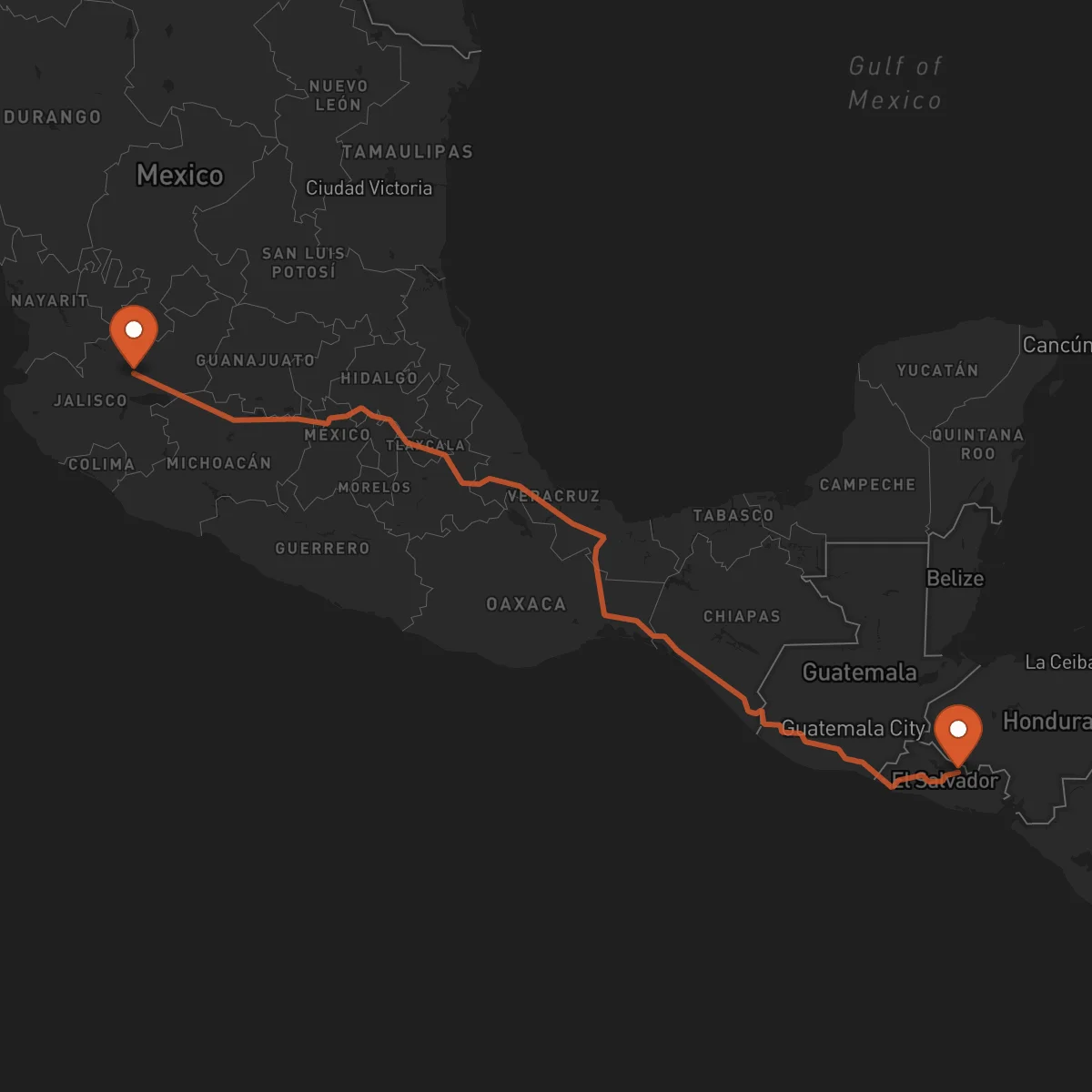 Ruta Sensuntepeque - Guadalajara