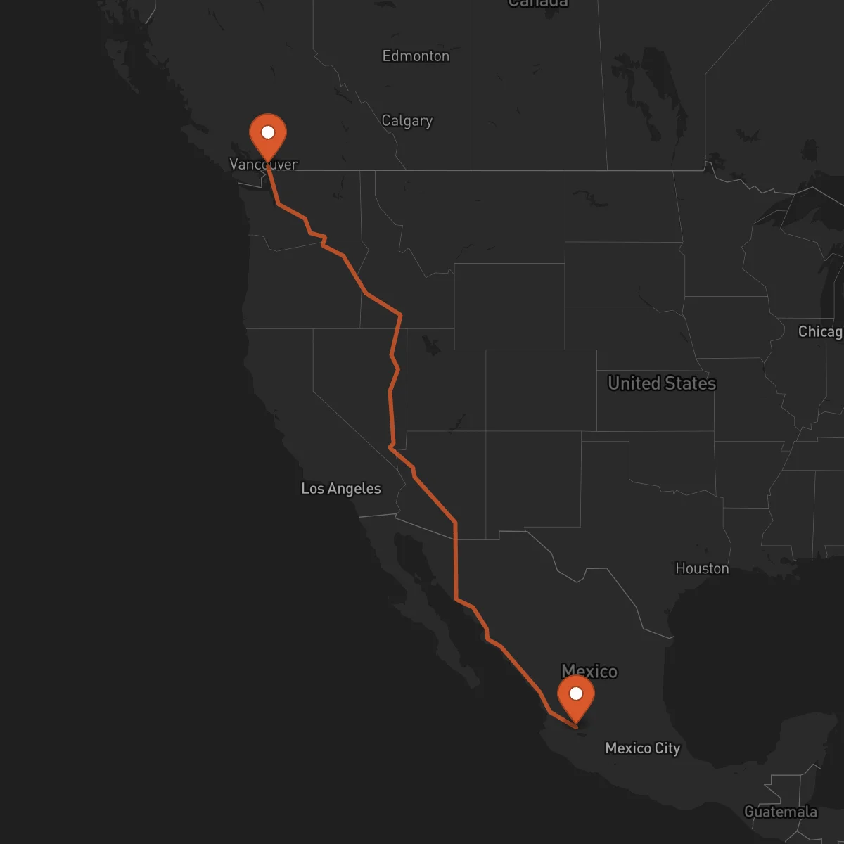 Ruta Guadalajara - Surrey
